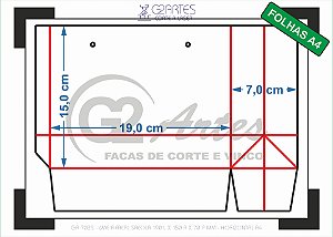 GR 7035 - (MEIA Faca) Sacola 190 L x 150 A x 70 P mm - Horizontal A4