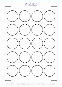 PP 0122 - Etiquetas Redondas Chaveirinho 4,5 cm