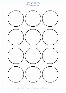PP 0128 - Círculos 6 cm Papel A4