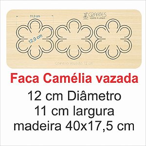 Faca Camelia vazada 12 cm