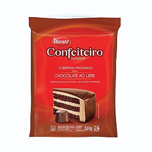 Chocolate Confeiteiro Cobertura Fracionada ao Leite em Barra 5Kg Haradl