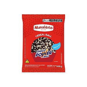 Cereal Crispies Mini Ball C/Cobertura Preto e Branco 500g Mavalério