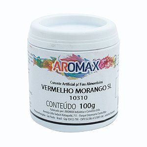 Corante Pó Vermelho Morango 100g Aromax