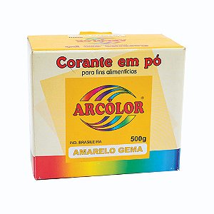 Corante Pó Amarelo Gema 500g Arcolor