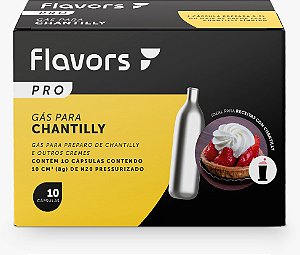 Gás P/ Chantilly C/10 Cápsulas Flavors Flavors