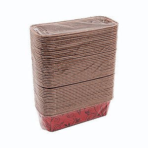 Forma Bolo Inglês Vermelho Plumpy 5,2x5,5x15,8Cm  300g 50 Un Ecopack