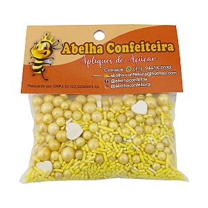Confeitos Sprinkles Amarelo 60G Abelha Confeiteira