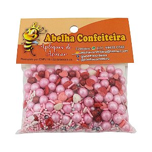 Confeitos Sprinkles Toque Vermelho 60G Abelha Confeiteira