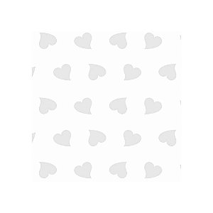 Saco Transparente Coração Branco 11x19,5Cm Com 50 Uni Carber