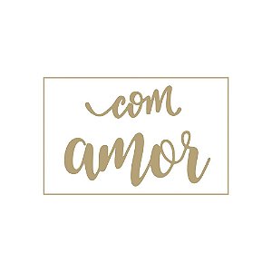 Etiqueta Com Amor Dourado C/100 Uni Carber