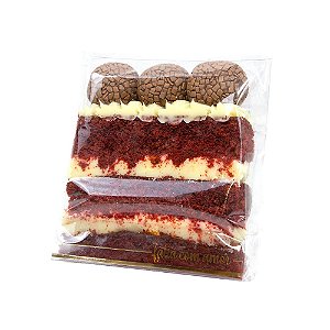 Embalagem Acetato Para Slice Cake Fatia Com Amor Com 10 Uni Ideia