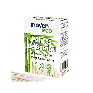 Palito De Dente Individual Bambu Com 1000 Un Inoven