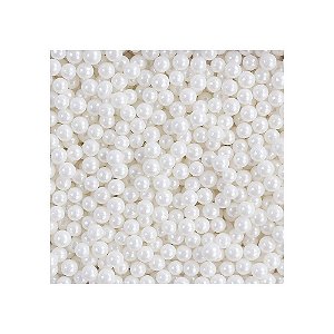 Confeito Sugar Beads Perolizados Branco 4Mm 100G Allonsy