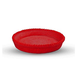 Base Pronta P/Torta Doce Circular Vermelha 150MM Uni Art Tart