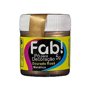 Pó para Decoração Dourado Rosê 5g Fab