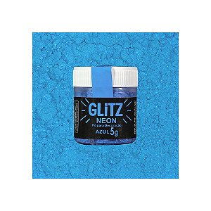 Po para Decoracao Glitz Neon Azul 5g Fab