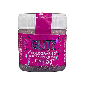 Glitter Holografico Pink 5g Fab