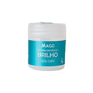 Pó Para Decoração Brilho Azul Claro 5g Mago