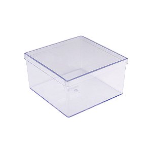 Cake Box Cristal Quadrada com Tampa 1,500mL Bluestar