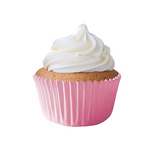 Forminha Greasepel Mini Cupcake Rosa Bebê N.02 Lisa 45 unidades Mago