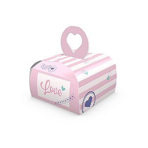 Caixa Valise Coracao White Love com 10Uni Ideia