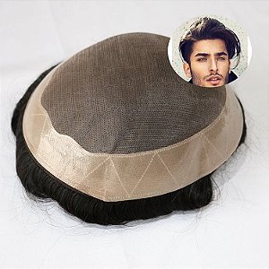Prótese Capilar modelo Fine Mono #3 ( castanho médio )