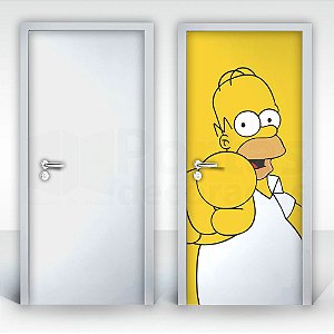 Adesivo para Porta – Os Simpsons (Fundo Amarelo)