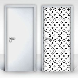 Adesivo para Porta – Louis Vuitton (Preto e Branco)