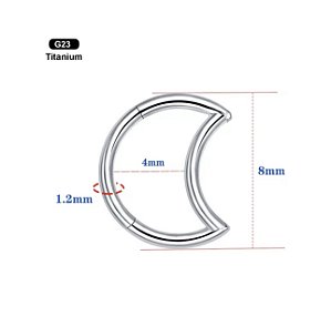 PIERCING ARGOLA LUA  LISA TITÂNIO