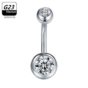 PIERCING BANANA BELL UMBIGO TITÂNIO 1.6x10x5X8mm