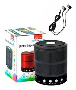 Mini Caixinha Som Bluetooth Portátil Usb P2 Rádio Fm Preta
