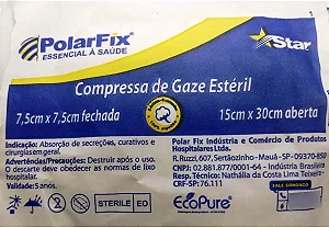 Kit 100 Pacotes (1000un) Compressa De Gaze 7,5 X 7,5cm Estéril