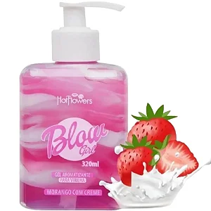 Blow Girl Gel Aromatizante Beijável para Virilha e Corpo Hot Flowers 320ml
