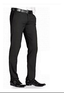 Calça Social Slim Masculina Oxford Preta
