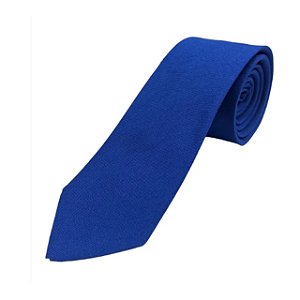 Gravata Slim Masculina Oxford Azul Royal