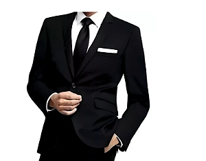 Terno Masculino Slim Oxford Preto