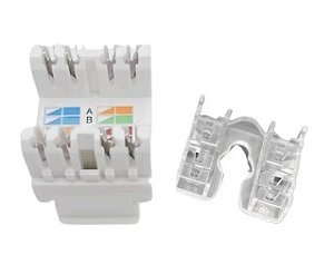 Conector RJ45 Fêmea (Keystone) Cat6 180° - K6-31OEM-180