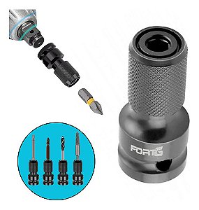 Adaptador de Chave de Impacto 1/2 Pol Para Bit Fortg