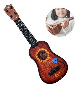 Mini Violão Infantil Acústico Palheta Crianças Corda Em Aço