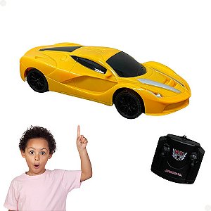 Carrinho De Controle Remoto Amarelo 4 Funções Premium