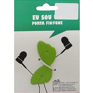 Porta Fio/fone Soft Gift Borboleta - Verde