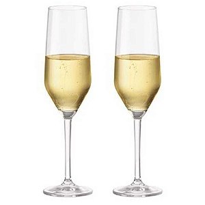 Jogo de 2 Taças Ruvolo Elegance Vinho e Champagne 270ml - 80013