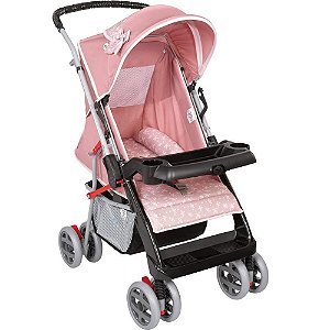 Carrinho de Bebê de Passeio Tutti Baby Thor até 15Kg - Rosa Coroa