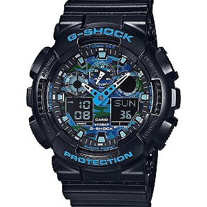 Relógio Masculino Shock Casio Preto Camuflado GA-100CB-1ADR