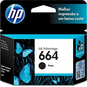 Cartucho Hp 664 Preto 2,0 Ml - F6v29ab