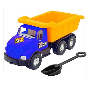 Caminhão de Brinquedo Max Caçambão Plastilindo Azul 0307
