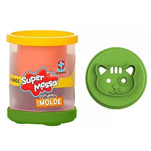 Super Massa Estrela Pote Único com Molde Gato - Verde