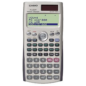 Calculadora Financeira Casio Digital FC-200V - Cinza