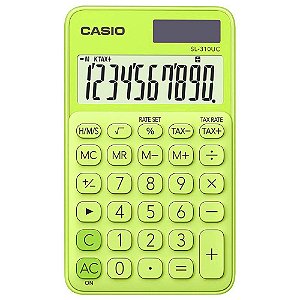 Calculadora Casio Bolso 10 Dígitos SL-310UC-YG - Verde Limão