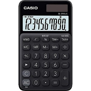 Calculadora Casio de Bolso 10 Dígitos SL-310UC-BK - Preta